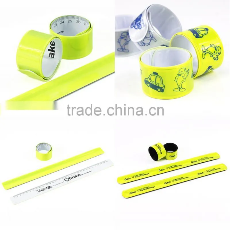 good quality pvc reflective slap snap band