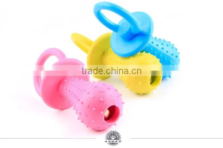 Pacifier Shaped Pet Chew Toy Dog Rubber Toy