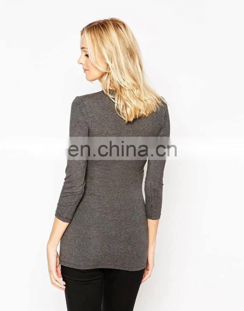 Plunge Neck Ruched Top Maternity Corset