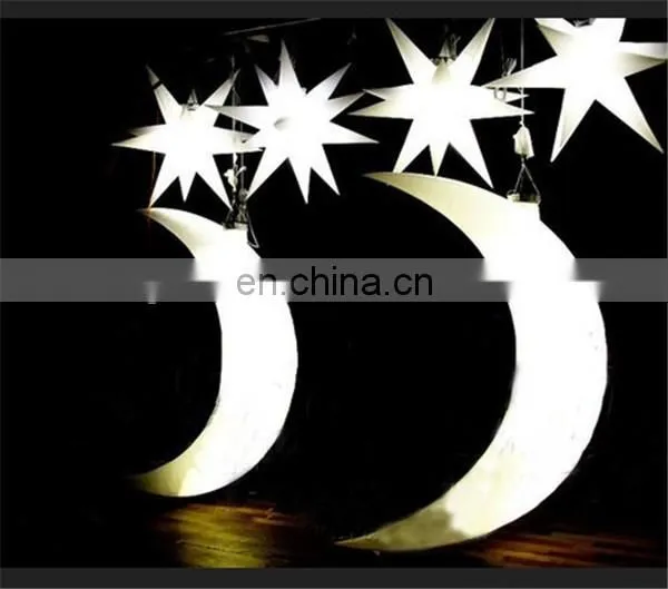 Large inflatable gilter star shaped decoration for party or event