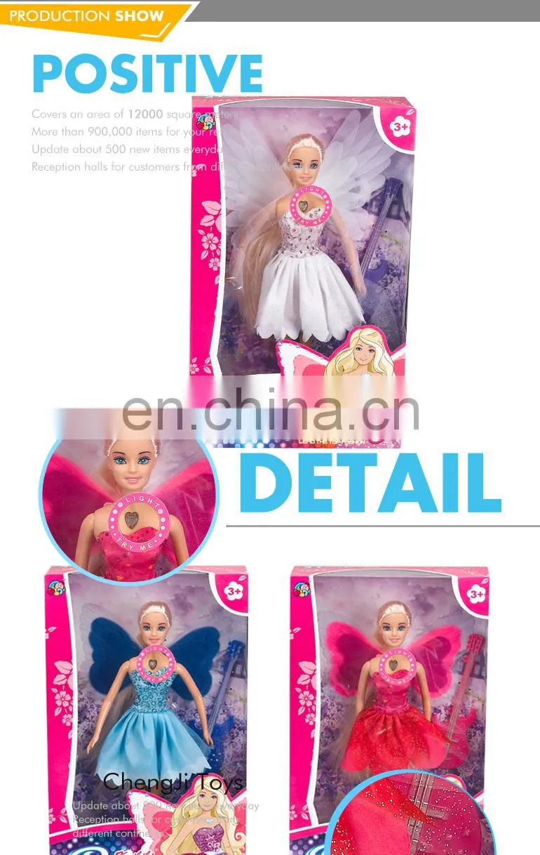 Fashion doll toys girls princess with light for kids