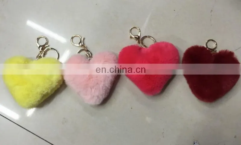 Owl pom pom key chain large faux fur OWL bag charms