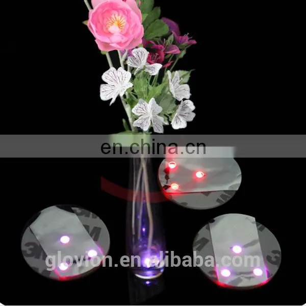 New design LED 3M Sticker plastic drink coasters