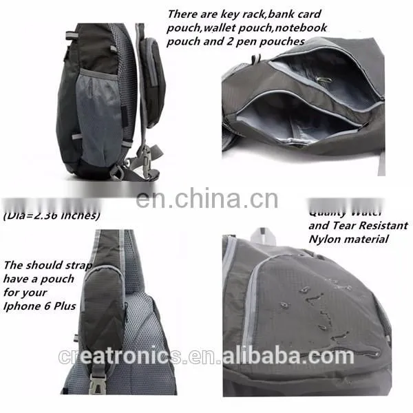 Unisex School Backpack Bags Nylon Chest Bag For Students Sublimated Sling Bag