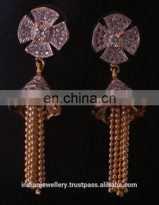 Cz earrings jewelry manufacturer, Cz chandelier jewellery exporter