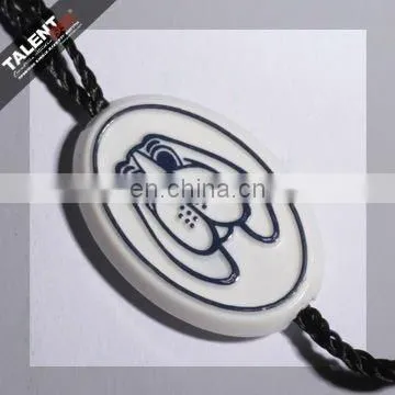 custom private brand name logo plastic seal tag for garment hang tag