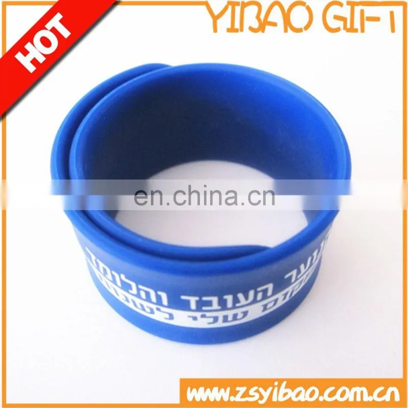 Silicone slap bracelet /wristband with sheet iron inside for children/sport