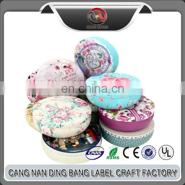 High Quality Cheap Big Size Package Box Type Custom Wedding Souvenir Round Cartoon Style Multi Metal Tin Cookies Box