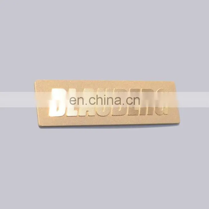 OEM Factory Machine Logo Use Custom Self Adhesive Gold Brand Engraved Aluminum Sign