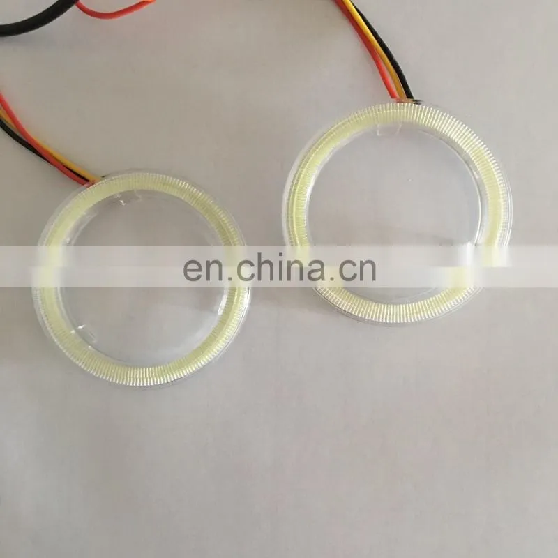 dual color COB LED angel eye halo ring white yellow