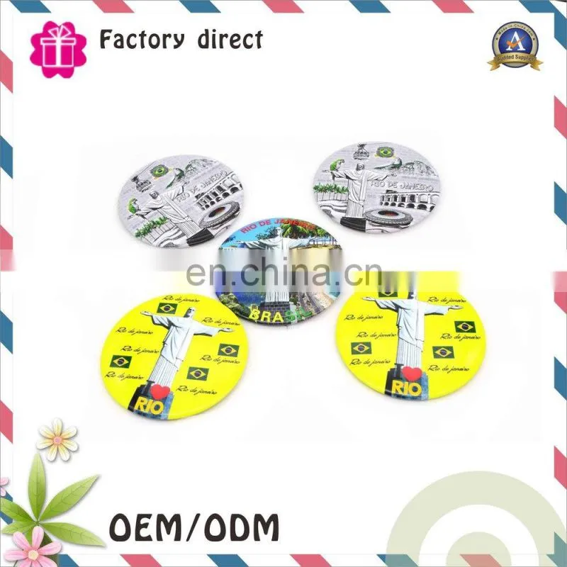 Promotional Custom Logo Cheap Round Plastic Badge In Each Opp Bag