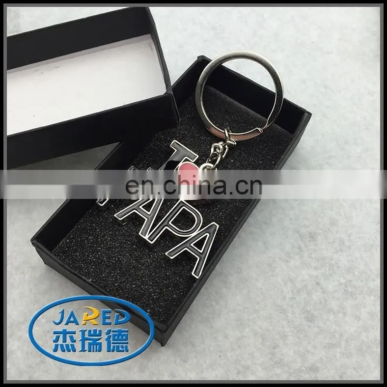 Custom logo keychain I love papa keychain