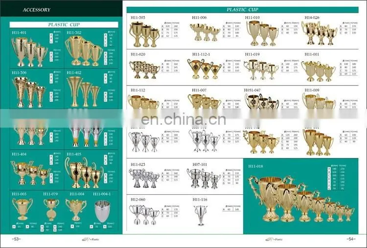 Lid Cover Design Metal Gold Cup Trophy parts for Corporate Awards