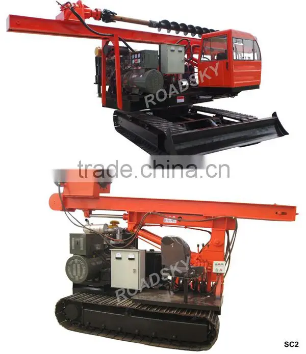 Solar Truck-Mounted Rotary Rig For Solar Park
