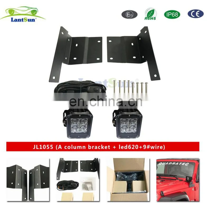 mini led driving lights mounting bracket kit for jeep JL 2018-2020