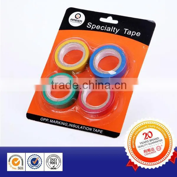 pack in Blister card PVC Electrical Tape