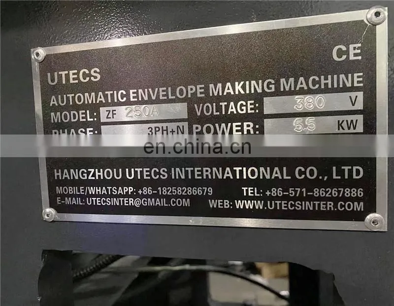 ZF250A Automatic bill cash Restaurant Napkin Small Chinese Envelope paper bag Making Machine