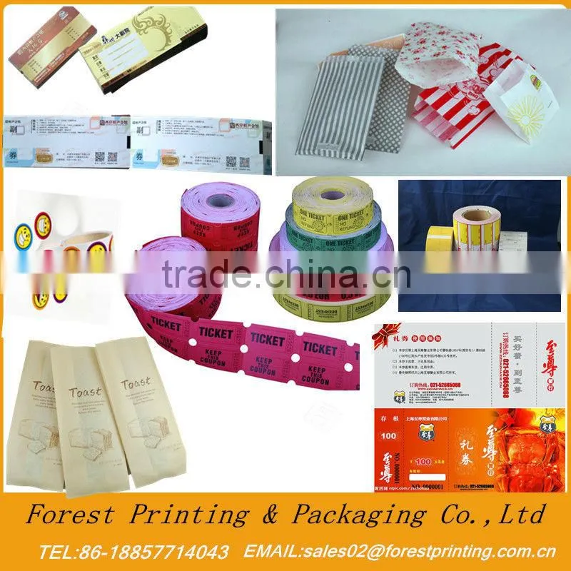 Raffle ticket rolls printing