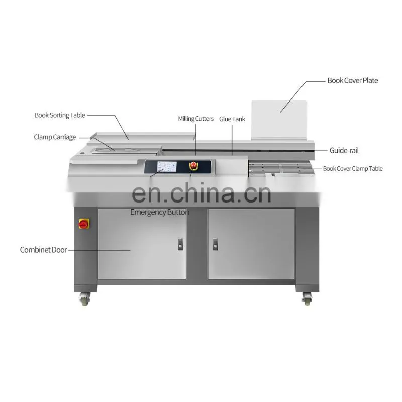 high quality notebook glue binding machine heavy duty industrial hot glue book binder binding machine