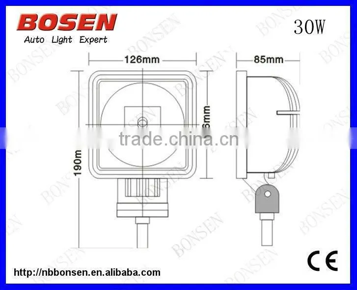 30W led work light truck work lights