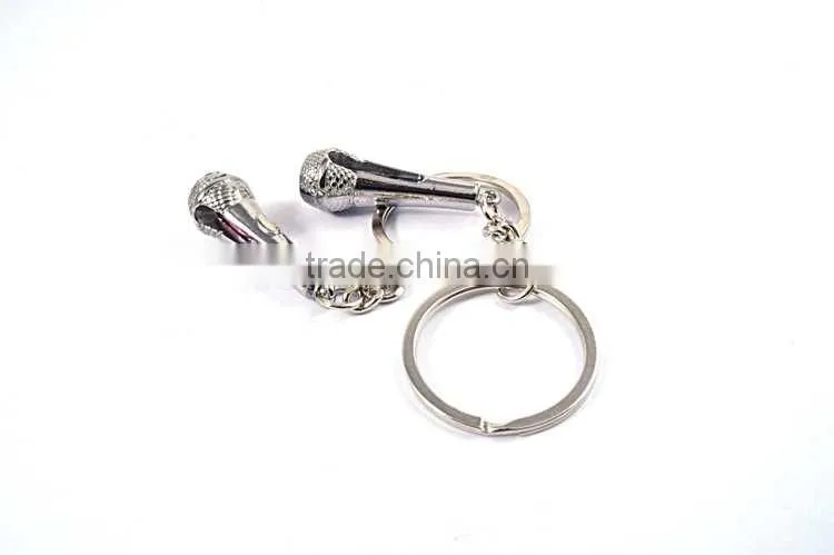 cheap keychains in bulk microphone promotional keychains