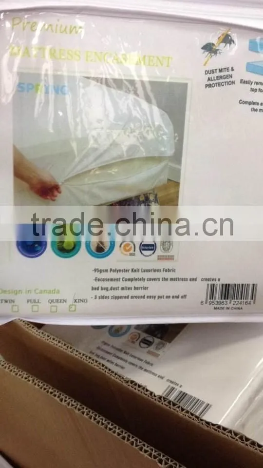 Nonallergenic and Easy-to-clean Mattress encasement with zipper