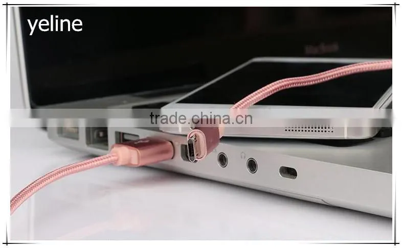 Double sided android plastic nylon data cable for MOTO /G/X/E