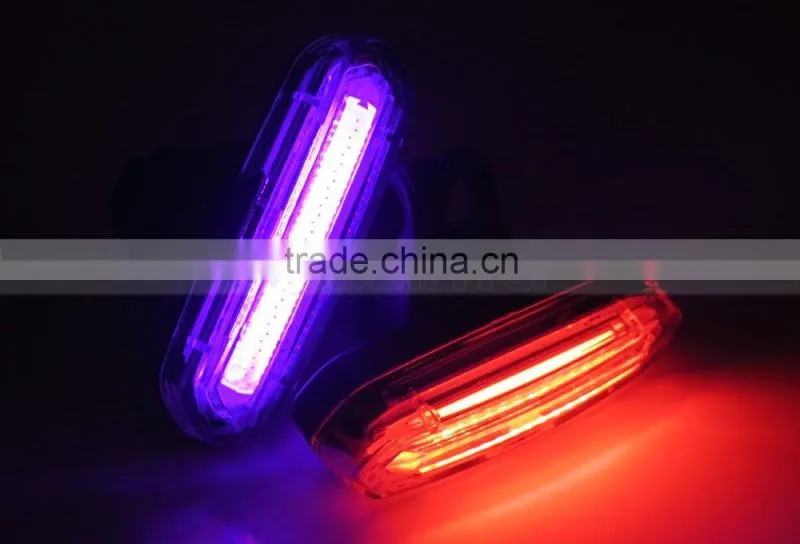 Blue Red LED Plastic Clip Collar 120LM Bicycle Front Light Warm Security Lamp