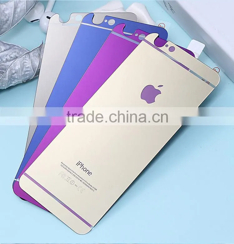 Electroplating front and back tempered glass screen protector for iPhone 6s