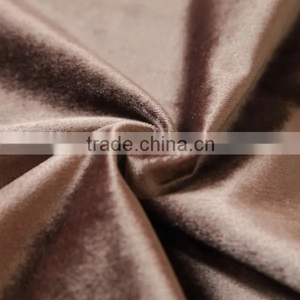 100 Polyester Tricot Fashion Style Shiny velvet sofa Fabric For Upholstery Decoration