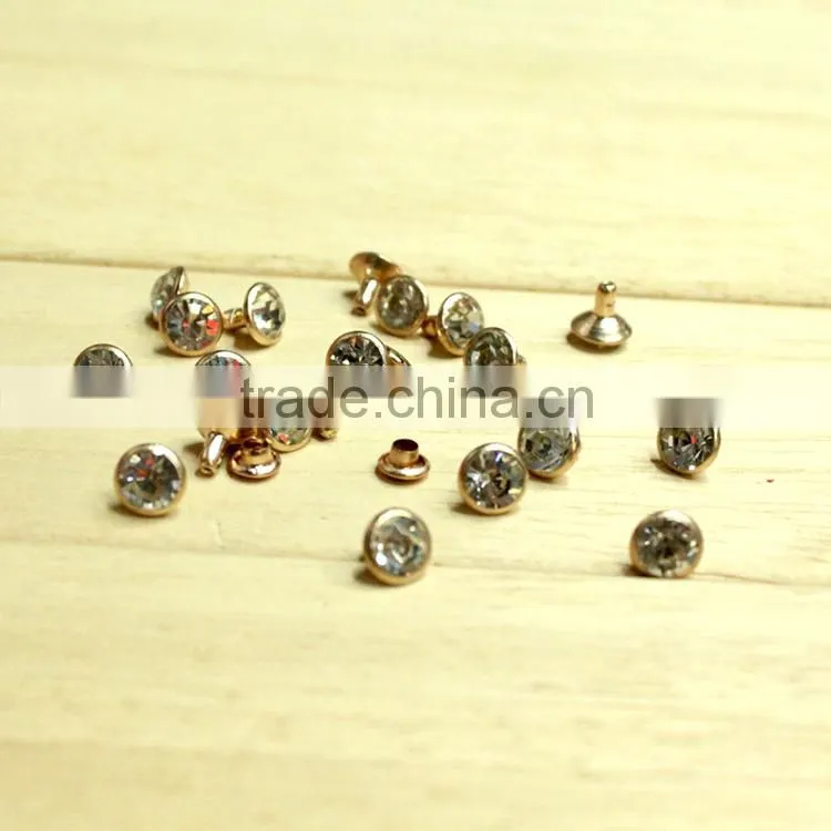 2015 shining plug rivet diamond rivets for shoes
