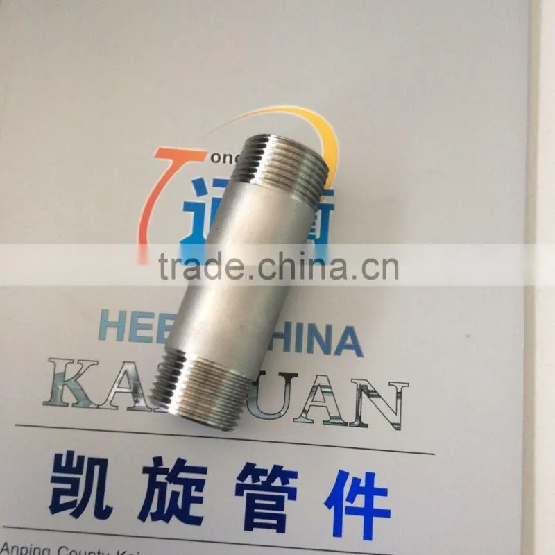 made in china stainless steel 304 threaded barrel nipple