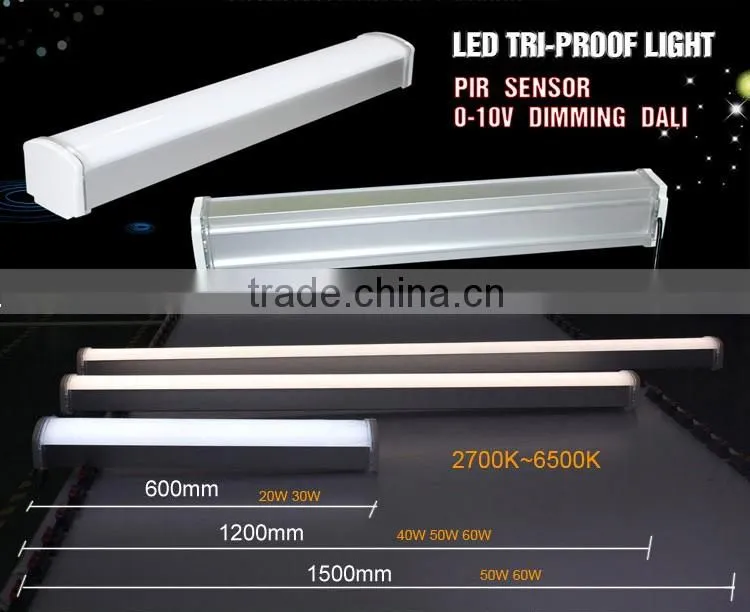 Promotional 36w 45w led tri-proof Epistar milk cover IP65 top sale japaness tubes warranty 3 years