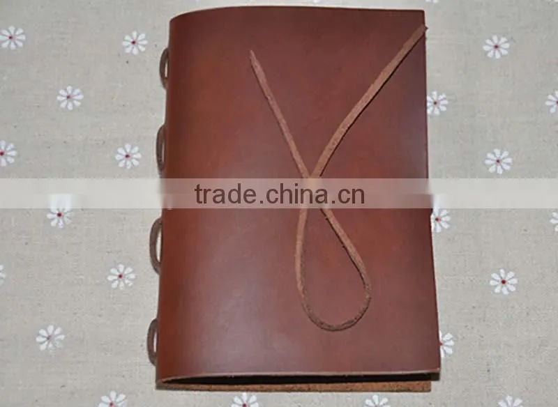 Top grade unique design handmade vintage genuine leather diary 2016