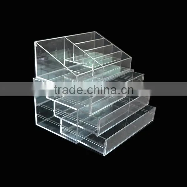 clear color acrylic box cosmetic organizer, make up organizer