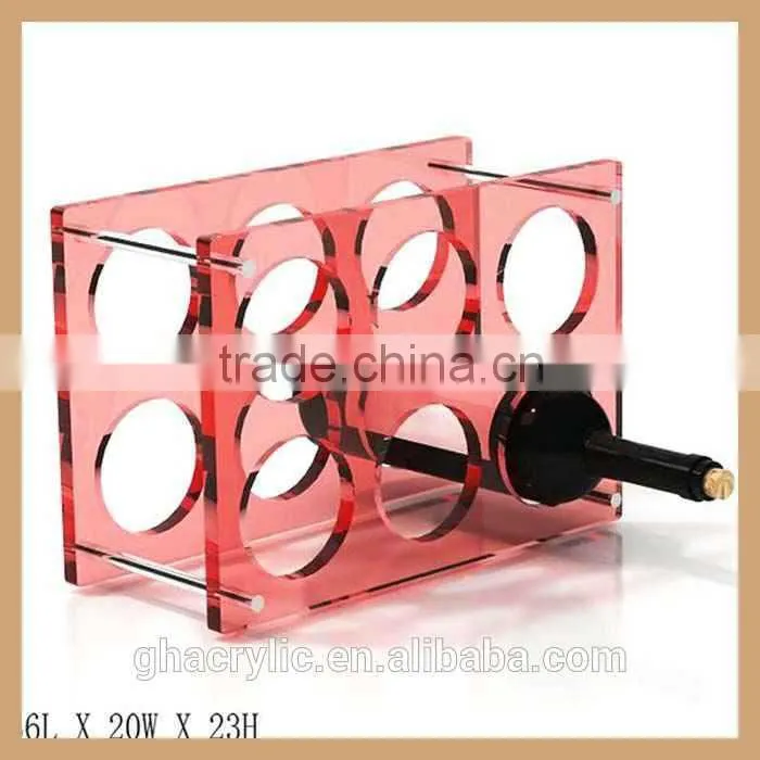 square acrylic wine rack shelf ,wine bottle holder