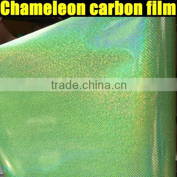 Wholesale high quality Chamelon 3d carbon film with air bubble free 1.52*20m