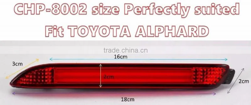 Car Body Parts Rear Bumper Reflector REAR BUMPER LIGHT For TOYOTA ALPHARD