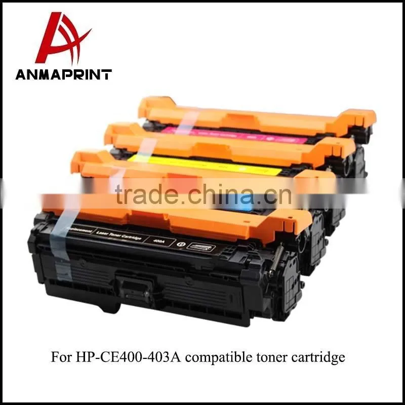 Colored cartridge CE400A CE401A CE402A CE403A compatible toner cartridges for HP M551dn/M551n/M551xh/500