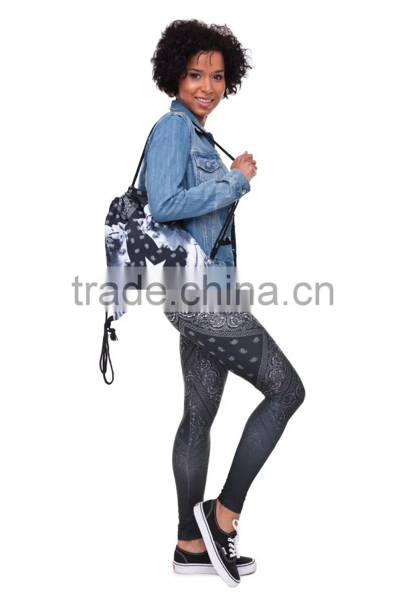 High Quality 3D Printed Bandana Statue Cool Custom Microfiber Drawstring Bag
