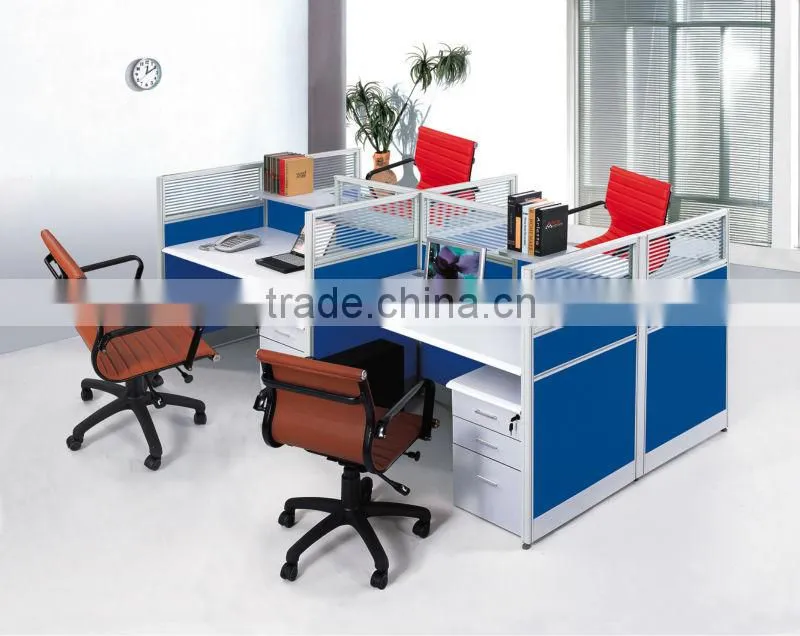 modern style fashion glass top screen office partition furniture call center office cubicle modular workstation