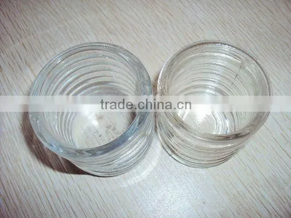 transparent glass cup