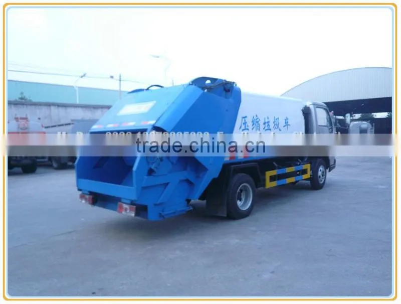 Yuejin small compactador, trash compactor with garbage bin , garbage bin lifting truck