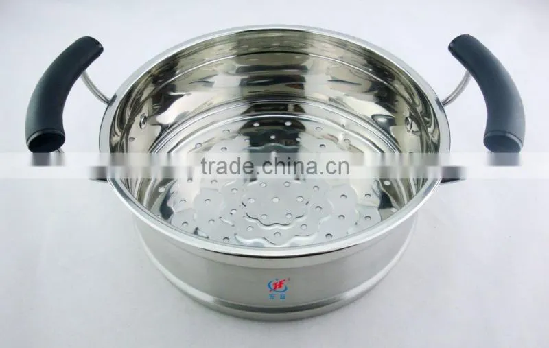 good quality stainless steel 3 tier food steamer cooker