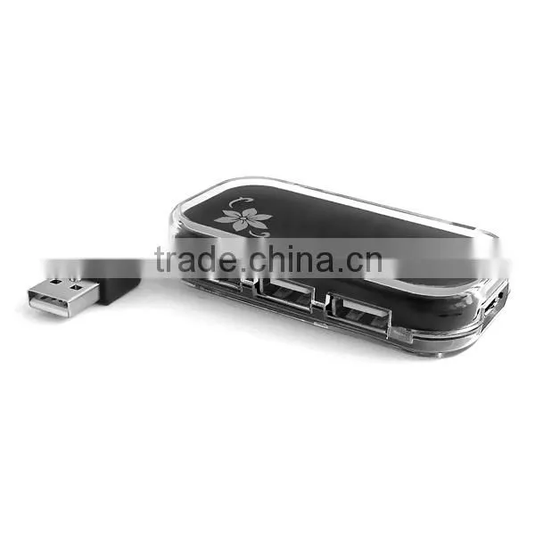 4-Port USB 2.0 Ultra-Mini Hub--Black