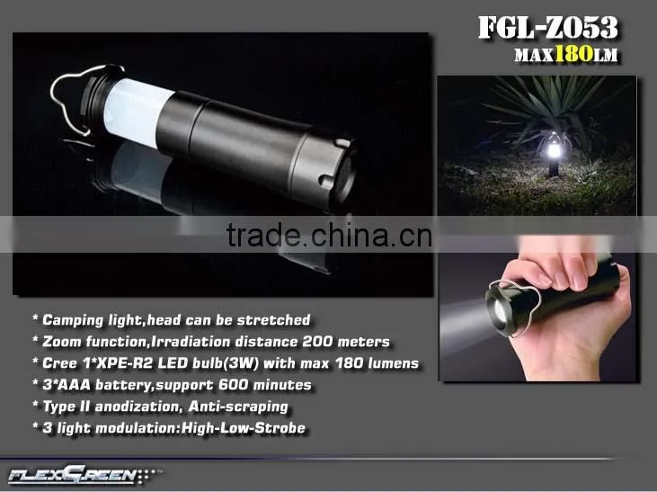 AAA battery 3w XPE R2 aluminum led flashlight