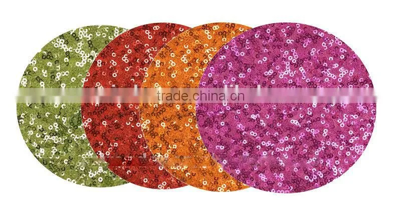 Fancy sequin mesh wedding table cloth for decorations