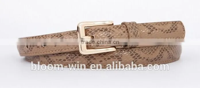 Animal fashion belt snake PU belt for lady