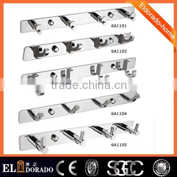 Hot Sale Flexible Decorative Brass Bathroom Accessories Washroom Coat Hook Wall Hook 6A1102-6