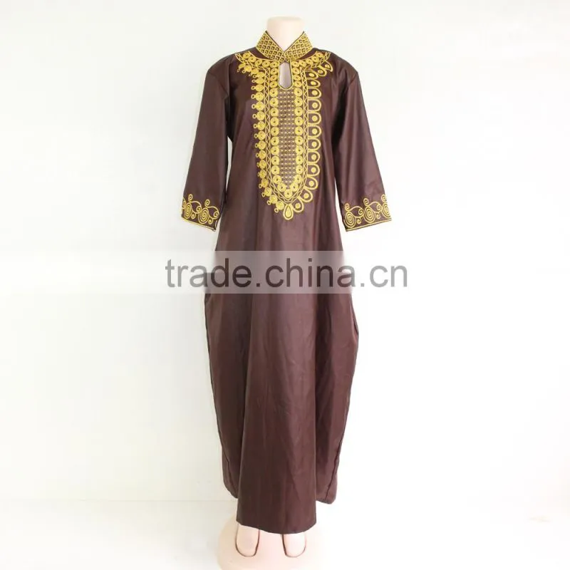 Top quality embroidered african women dress maxi dress women 2016
